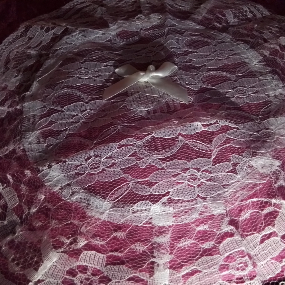 Lace Chapel Cap with Bow